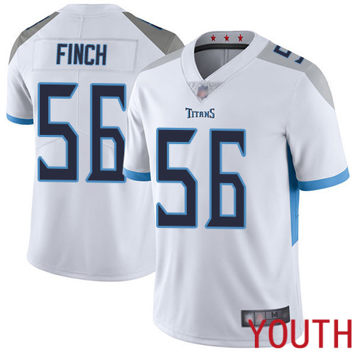 Tennessee Titans Limited White Youth Sharif Finch Road Jersey NFL Football 56 Vapor Untouchable